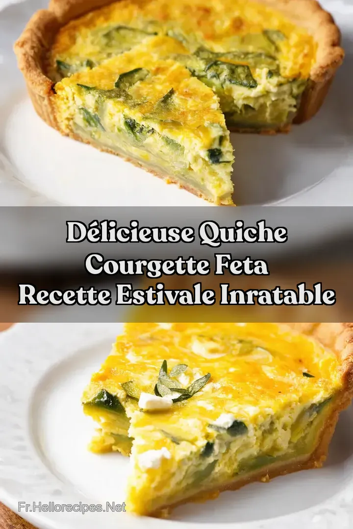 Délicieuse Quiche Courgette Feta Recette Estivale Inratable