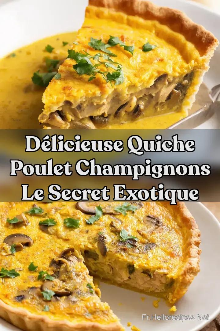 D&eacute;licieuse Quiche Poulet Champignons Le Secret Exotique