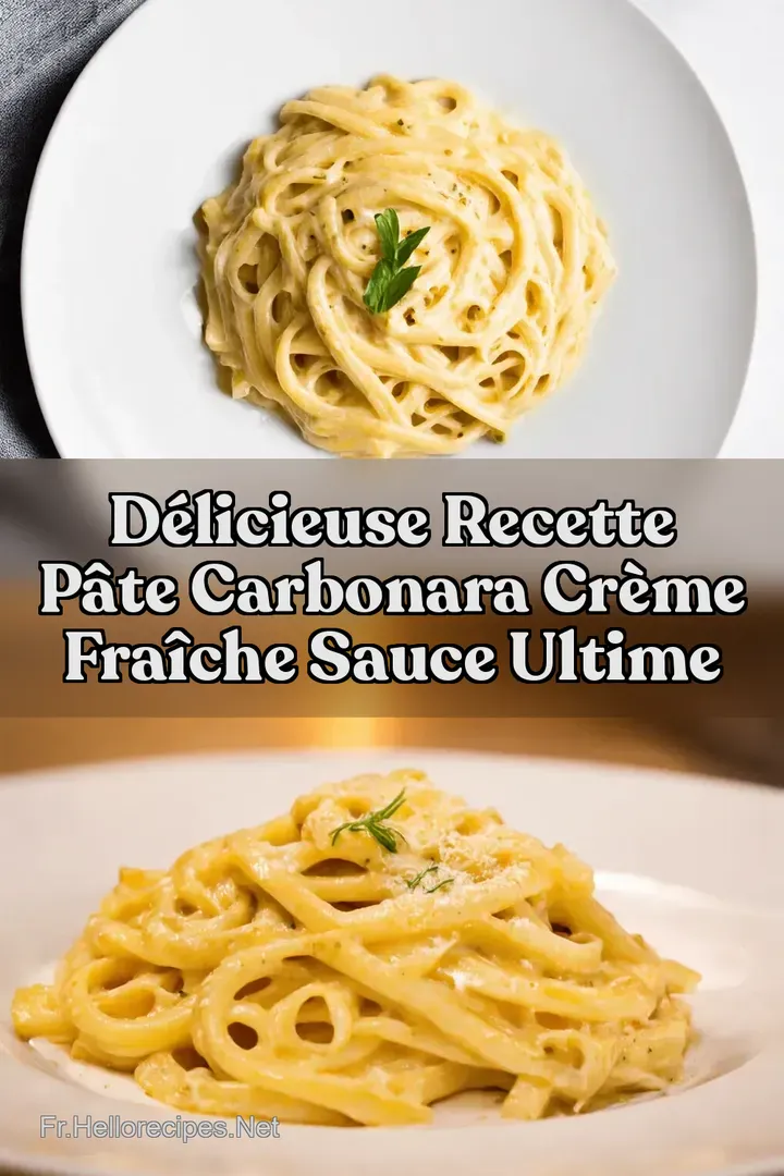 D&eacute;licieuse Recette P&acirc;te Carbonara Cr&egrave;me Fra&icirc;che Sauce Ultime