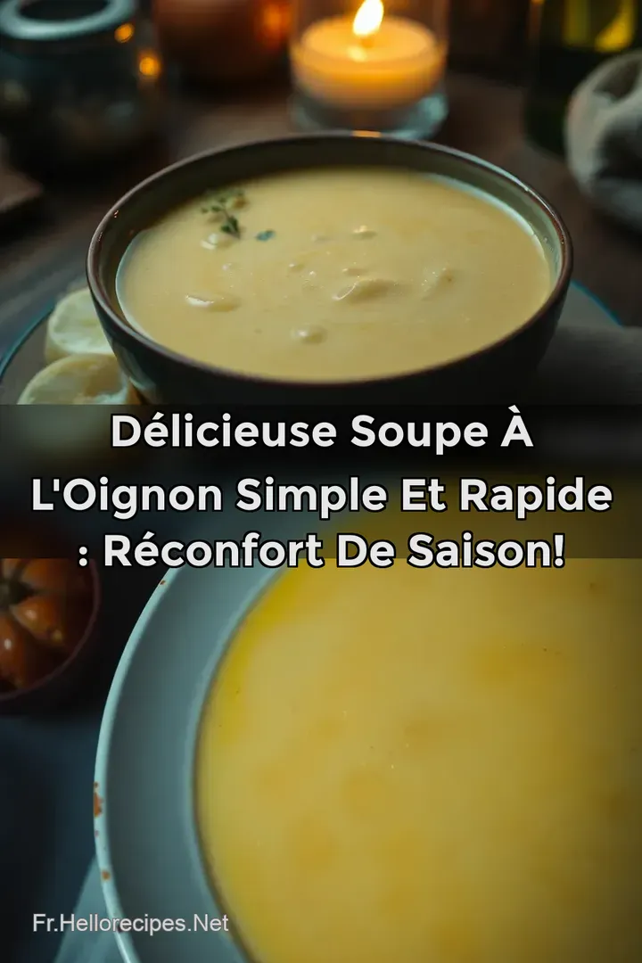 Délicieuse Soupe à l' Oignon Simple et Rapide : Réconfort de Saison! : ÉPINGLER POUR PLUS TARD Délicieuse Soupe à l' Oignon Simple et Rapide : Réconfort de Saison!