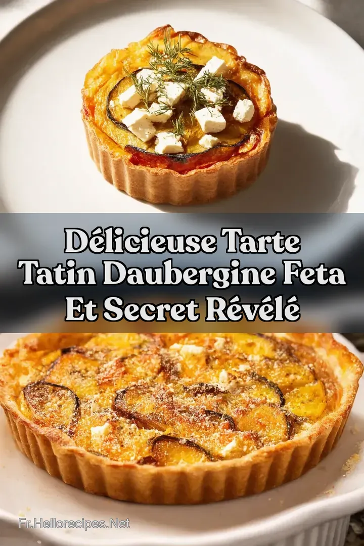 D&eacute;licieuse Tarte Tatin dAubergine Feta et Secret R&eacute;v&eacute;l&eacute;