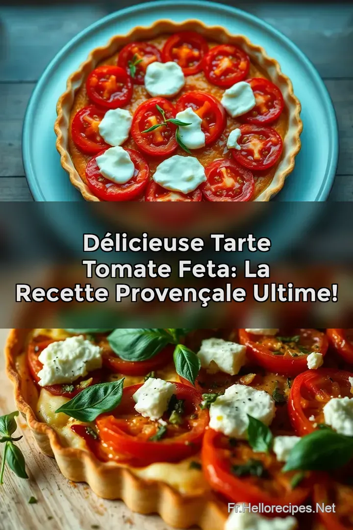 Délicieuse Tarte Tomate Feta: La Recette Provençale Ultime! : ÉPINGLER POUR PLUS TARD Délicieuse Tarte Tomate Feta: La Recette Provençale Ultime!