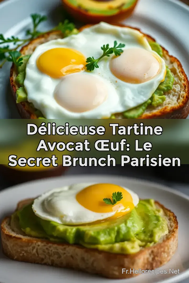 DÉLICIEUSE Tartine Avocat Œuf: Le Secret Brunch Parisien : ÉPINGLER POUR PLUS TARD DÉLICIEUSE Tartine Avocat Œuf: Le Secret Brunch Parisien