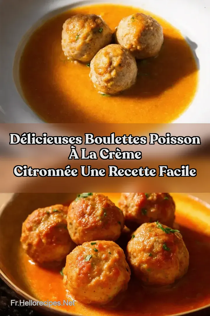 D&Eacute;LICIEUSES Boulettes Poisson &agrave; la Cr&egrave;me Citronn&eacute;e Une Recette Facile