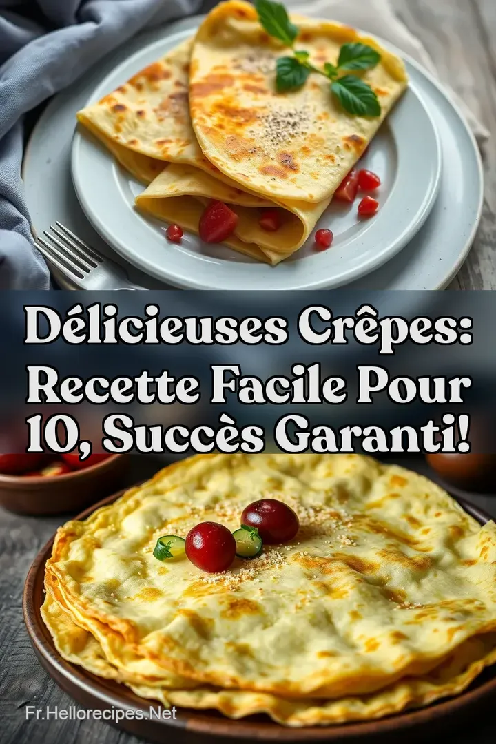 Délicieuses Crêpes: Recette Facile pour 10 Succès Garanti! : ÉPINGLER POUR PLUS TARD Délicieuses Crêpes: Recette Facile pour 10 Succès Garanti!