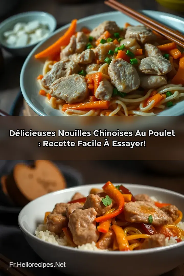 Délicieuses Nouilles Chinoises au Poulet : Recette Facile à Essayer! : ÉPINGLER POUR PLUS TARD Délicieuses Nouilles Chinoises au Poulet : Recette Facile à Essayer!