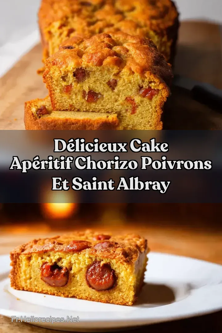 D&eacute;licieux Cake Ap&eacute;ritif Chorizo Poivrons et Saint Albray