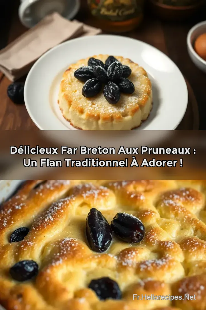 Délicieux Far Breton aux Pruneaux : Un Flan Traditionnel à Adorer ! : ÉPINGLER POUR PLUS TARD Délicieux Far Breton aux Pruneaux : Un Flan Traditionnel à Adorer !
