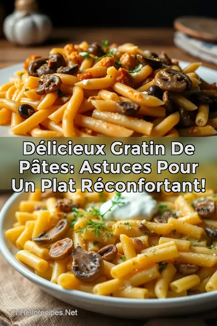 Délicieux Gratin de Pâtes: Astuces Pour un Plat Réconfortant! : ÉPINGLER POUR PLUS TARD Délicieux Gratin de Pâtes: Astuces Pour un Plat Réconfortant!