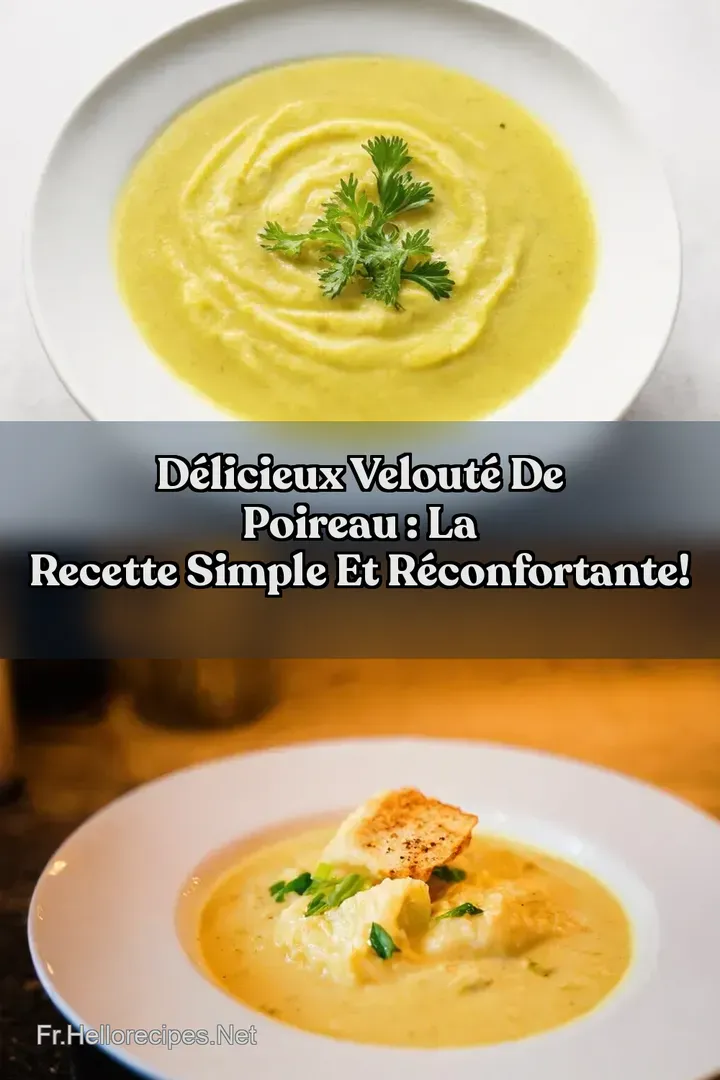 Délicieux velouté de poireau : La recette simple et réconfortante! : ÉPINGLER POUR PLUS TARD Délicieux velouté de poireau : La recette simple et réconfortante!