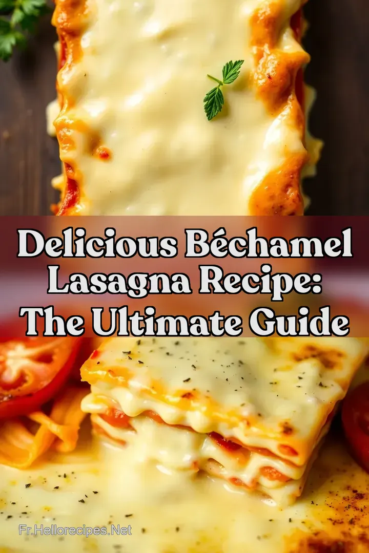 Delicious Béchamel Lasagna Recipe: The Ultimate Guide : ÉPINGLER POUR PLUS TARD Delicious Béchamel Lasagna Recipe: The Ultimate Guide