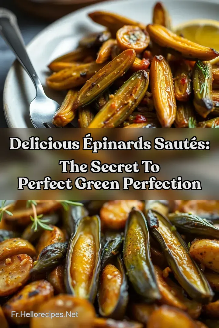 Delicious Épinards Sautés: The SECRET To Perfect Green Perfection : ÉPINGLER POUR PLUS TARD Delicious Épinards Sautés: The SECRET To Perfect Green Perfection
