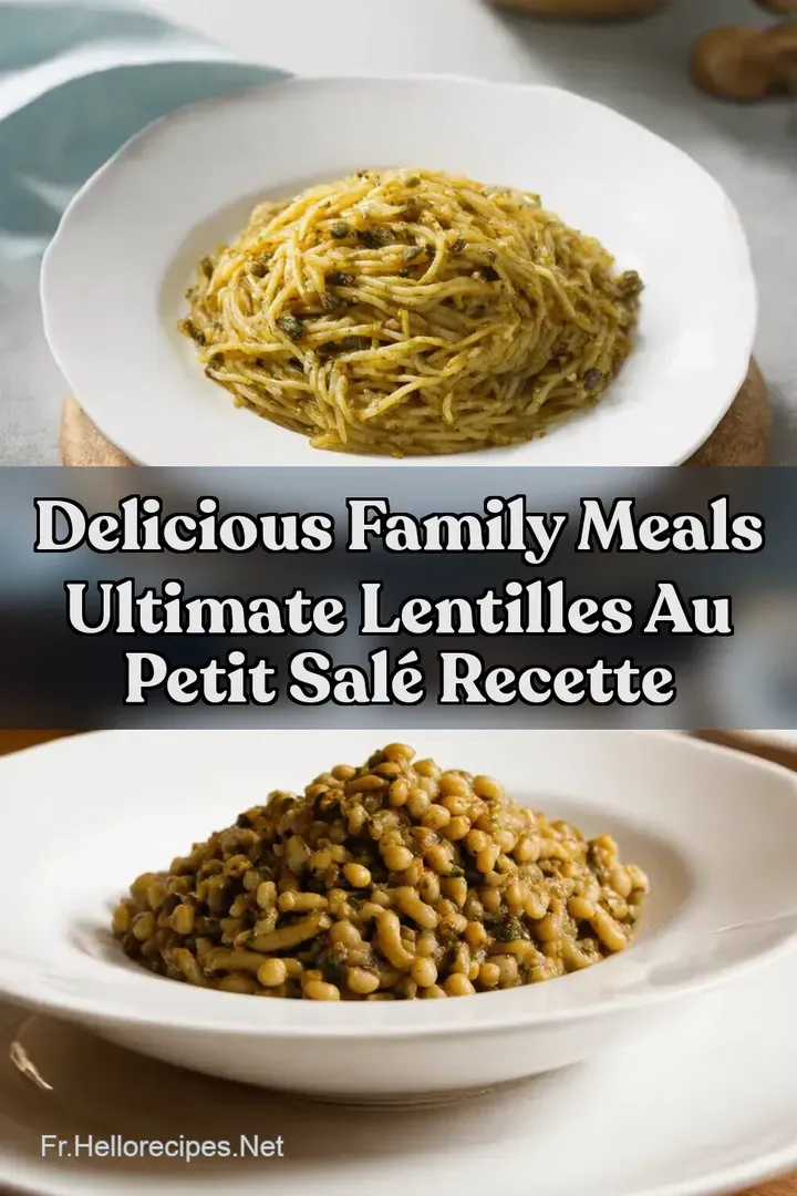 Delicious Family Meals Ultimate Lentilles au Petit Sal&eacute; Recette