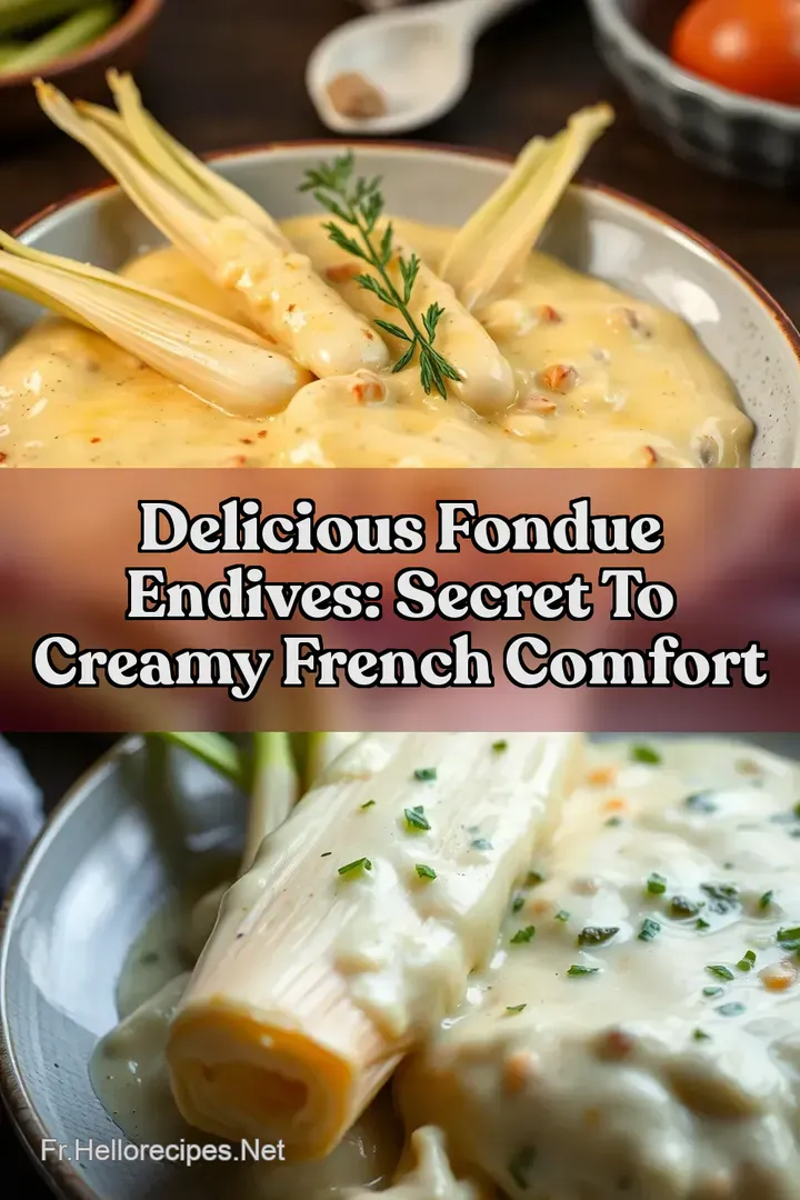 Delicious Fondue Endives: Secret to Creamy French Comfort : ÉPINGLER POUR PLUS TARD Delicious Fondue Endives: Secret to Creamy French Comfort