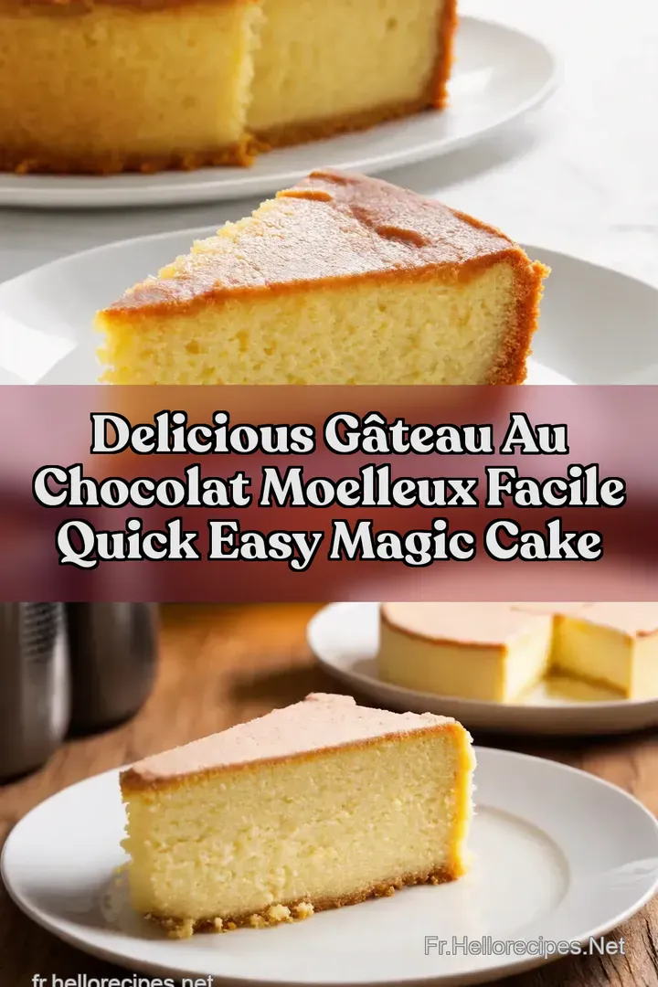 Delicious G&acirc;teau Au Chocolat Moelleux Facile Quick Easy Magic Cake