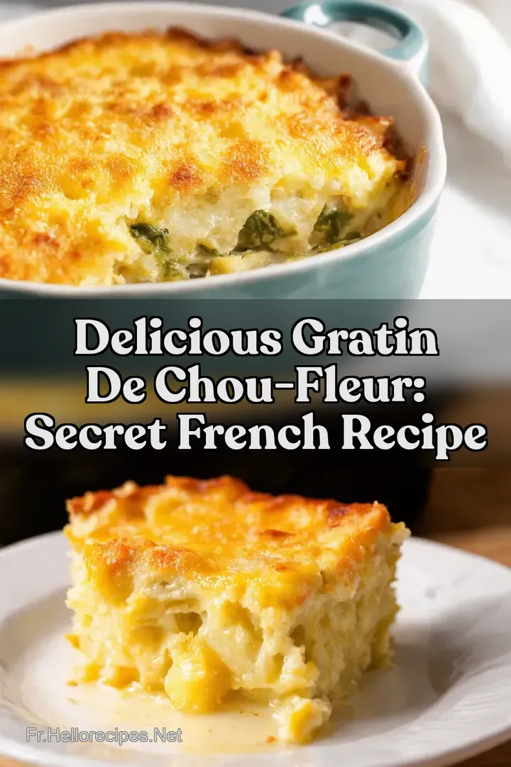 Delicious Gratin De Chou-Fleur: Secret French Recipe : ÉPINGLER POUR PLUS TARD Delicious Gratin De Chou-Fleur: Secret French Recipe