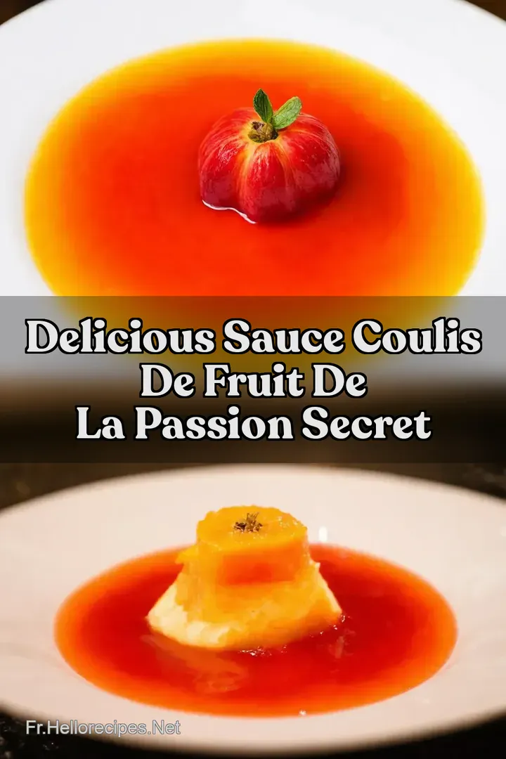 Delicious Sauce Coulis de Fruit de la Passion Secret : ÉPINGLER POUR PLUS TARD Delicious Sauce Coulis de Fruit de la Passion Secret