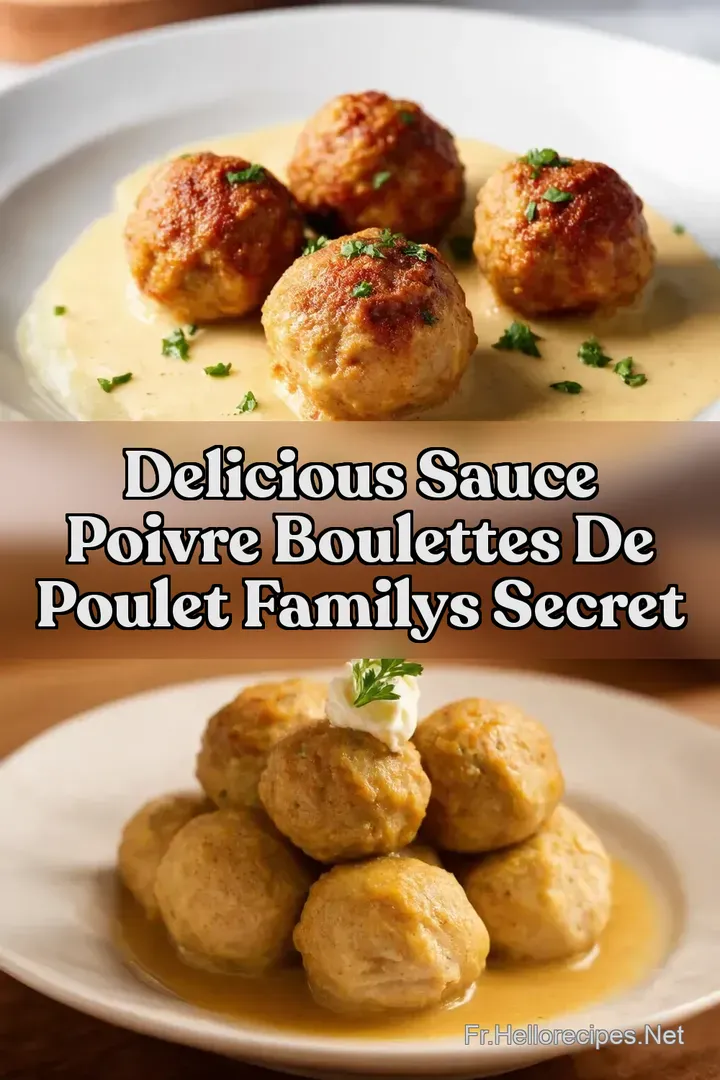 Delicious Sauce Poivre Boulettes de Poulet Familys Secret