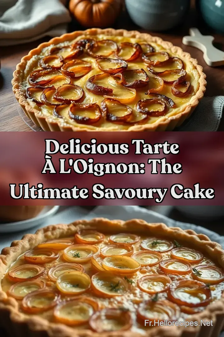 Delicious Tarte à l' Oignon: The Ultimate Savoury Cake : ÉPINGLER POUR PLUS TARD Delicious Tarte à l' Oignon: The Ultimate Savoury Cake