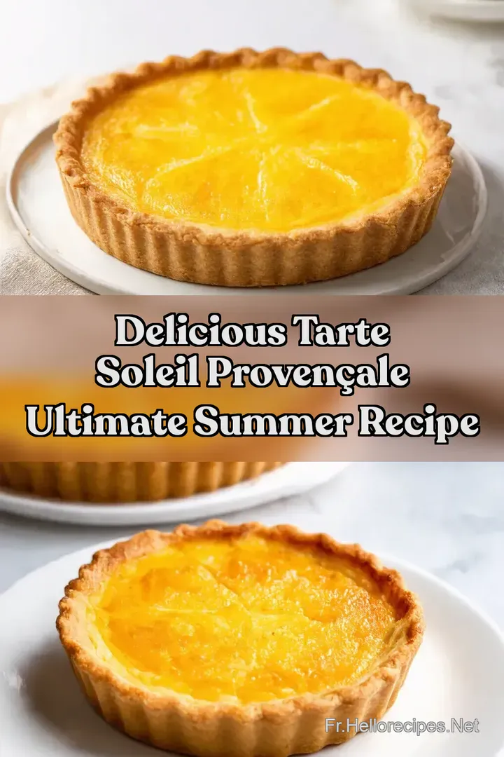 Delicious Tarte Soleil Proven&ccedil;ale Ultimate Summer Recipe