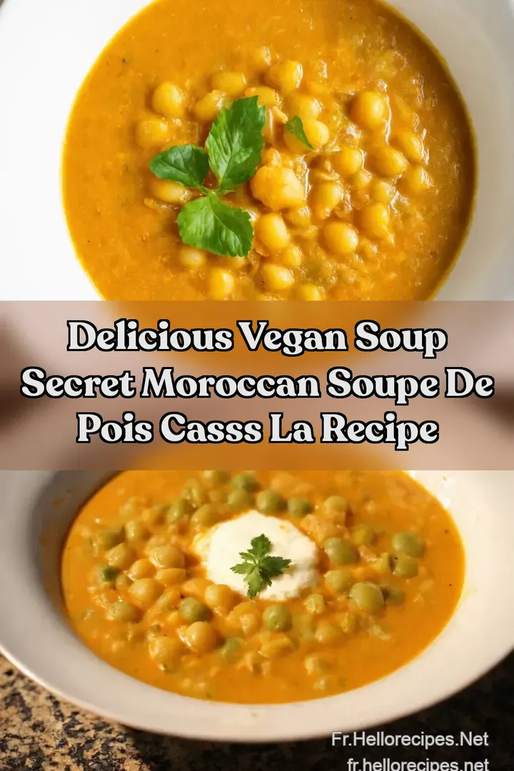 Delicious Vegan Soup Secret Moroccan Soupe de pois casss la Recipe