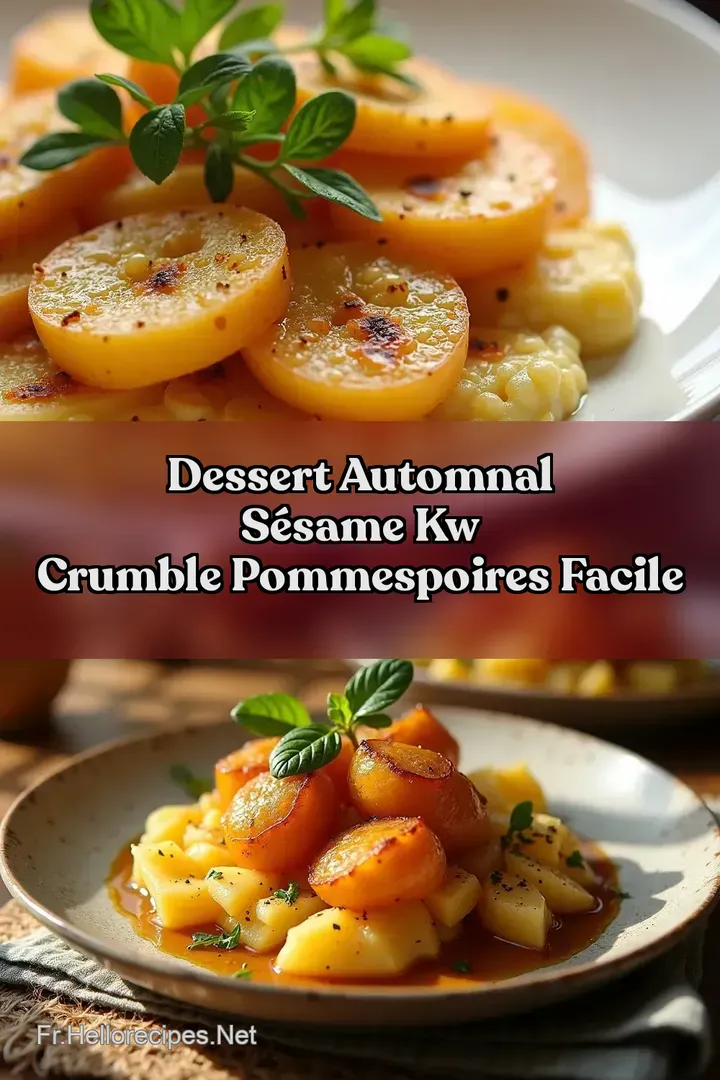 Dessert Automnal S&eacute;same kw Crumble PommesPoires Facile