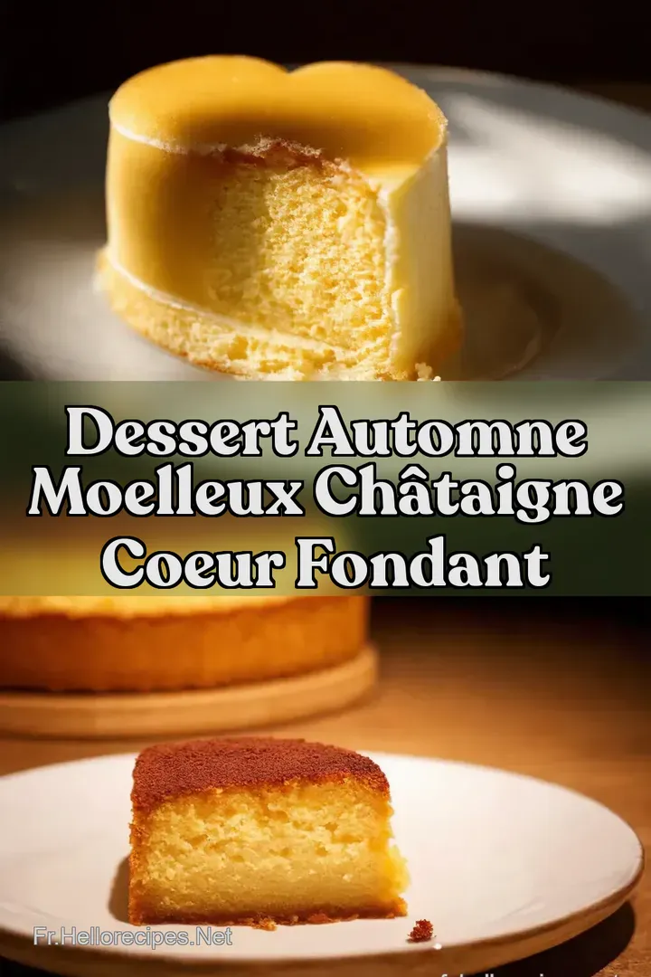 Dessert Automne Moelleux Ch&acirc;taigne Coeur Fondant