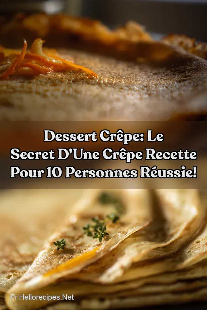 Dessert Crêpe: Le Secret d' une Crêpe Recette pour 10 Personnes Réussie! : ÉPINGLER POUR PLUS TARD Dessert Crêpe: Le Secret d' une Crêpe Recette pour 10 Personnes Réussie!