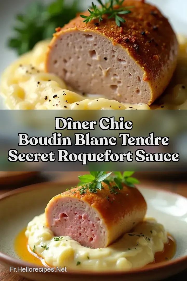D&icirc;ner Chic Boudin Blanc Tendre Secret Roquefort Sauce