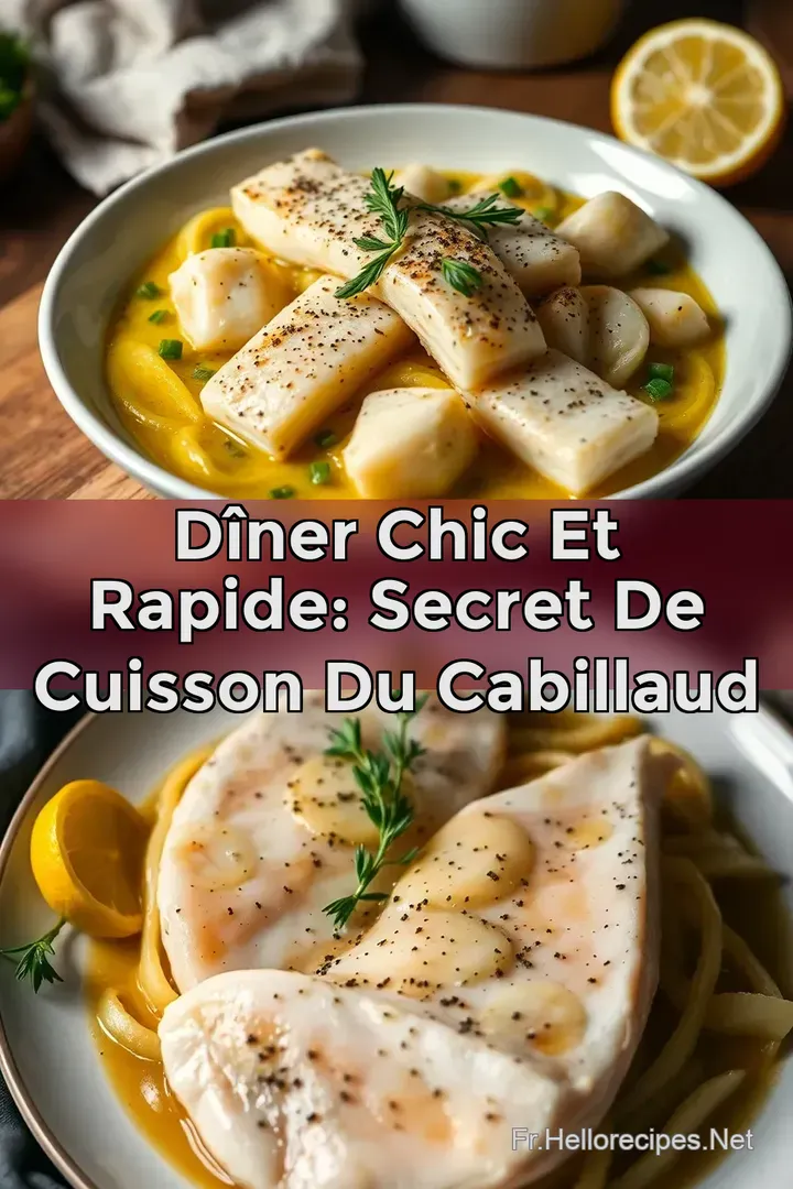 Dîner Chic et Rapide: Secret de Cuisson du Cabillaud : ÉPINGLER POUR PLUS TARD Dîner Chic et Rapide: Secret de Cuisson du Cabillaud