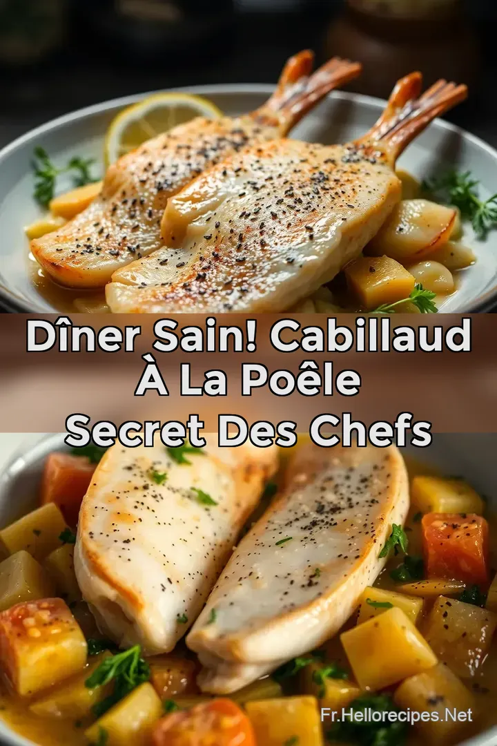 Dîner Sain! Cabillaud à la Poêle Secret des Chefs