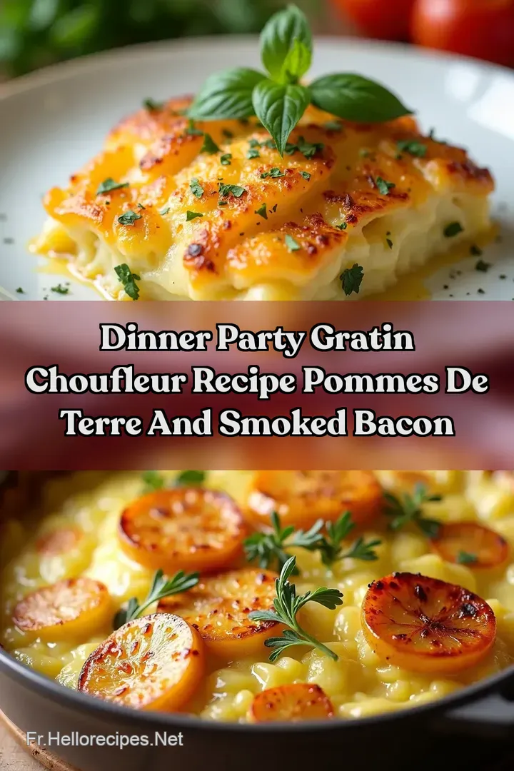 Dinner Party Gratin ChouFleur Recipe Pommes de terre and Smoked Bacon