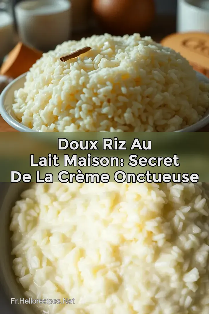 Doux Riz au Lait Maison: Secret de la Crème Onctueuse : ÉPINGLER POUR PLUS TARD Doux Riz au Lait Maison: Secret de la Crème Onctueuse