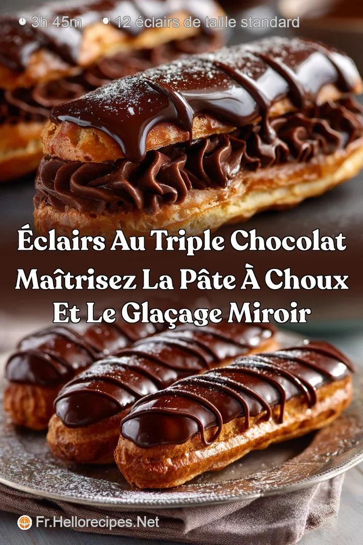 &Eacute;clairs au triple chocolat Ma&icirc;trisez la p&acirc;te &agrave; choux et le gla&ccedil;age miroir