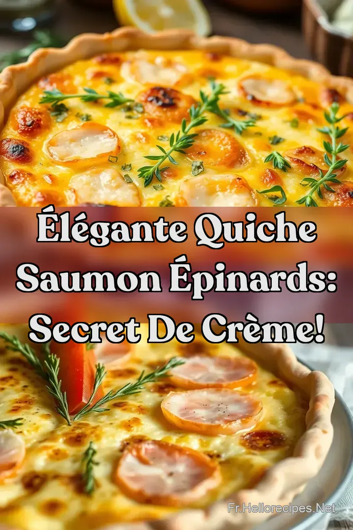 Élégante Quiche Saumon Épinards: Secret de Crème! : ÉPINGLER POUR PLUS TARD Élégante Quiche Saumon Épinards: Secret de Crème!
