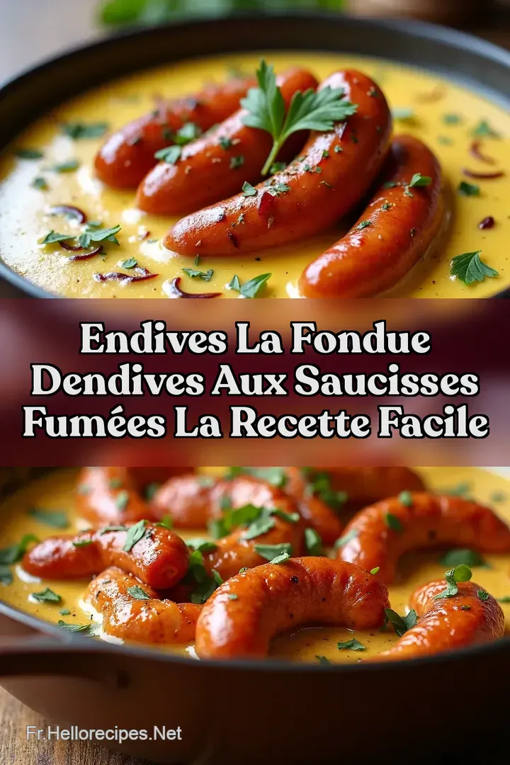 Endives La Fondue dEndives aux Saucisses Fum&eacute;es la Recette Facile