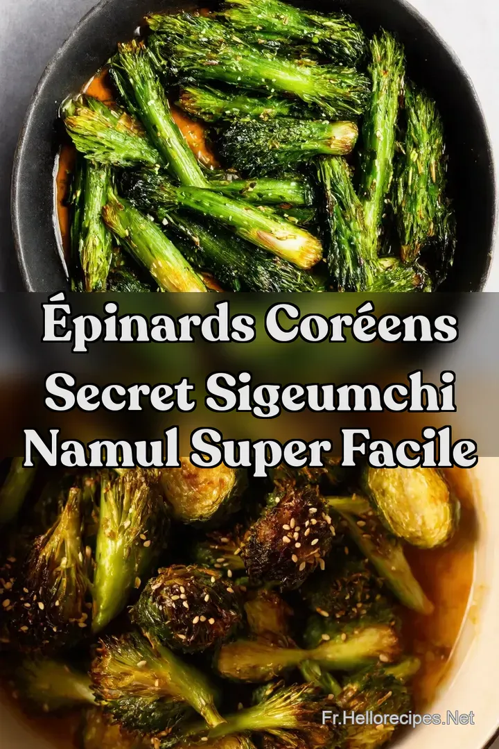 &Eacute;pinards Cor&eacute;ens Secret Sigeumchi Namul Super Facile