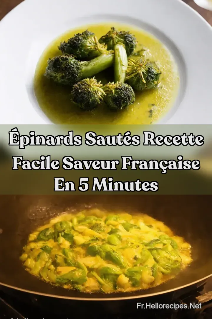&Eacute;pinards Saut&eacute;s Recette Facile Saveur Fran&ccedil;aise en 5 Minutes