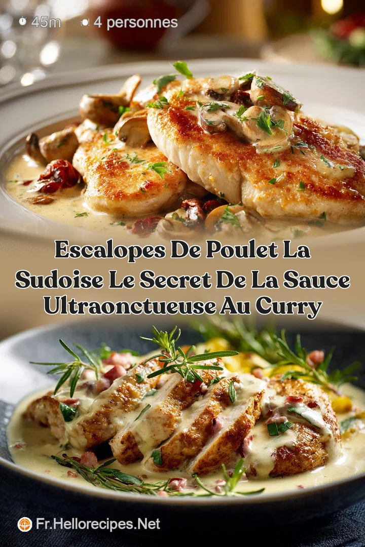Escalopes de Poulet la Sudoise Le secret de la sauce ultraonctueuse au curry