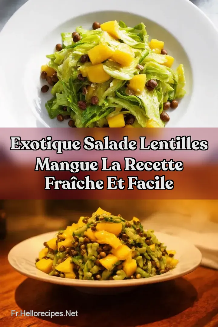 Exotique Salade Lentilles Mangue La Recette Fra&icirc;che et Facile