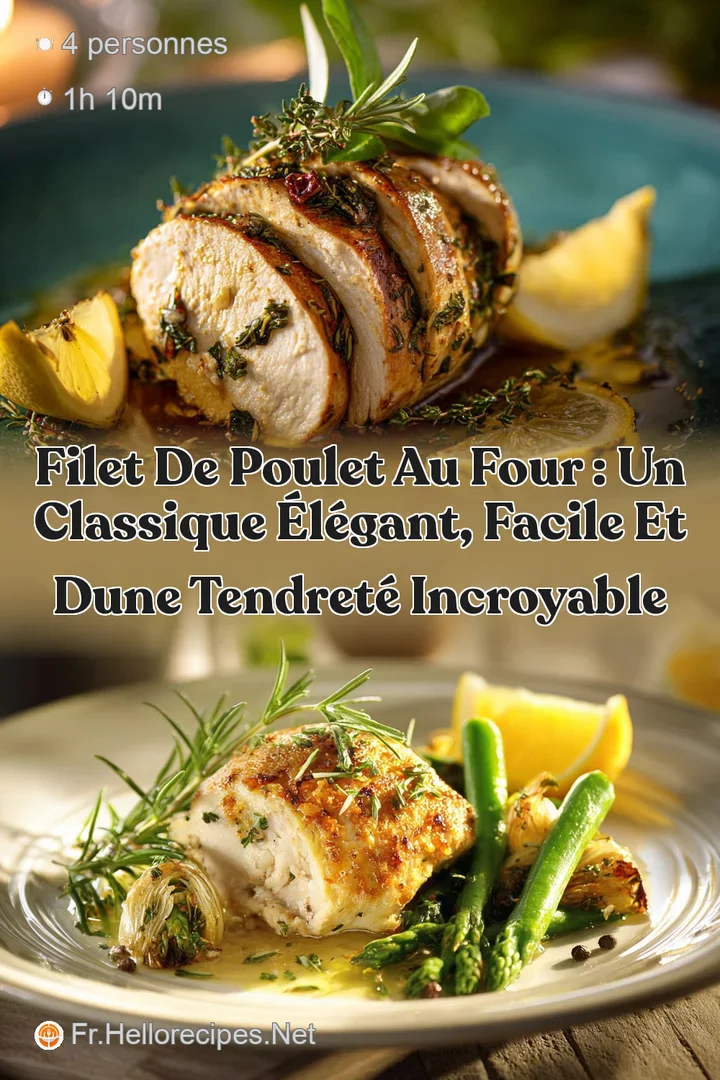 Filet de Poulet au Four : Un classique &eacute;l&eacute;gant facile et dune tendret&eacute; incroyable
