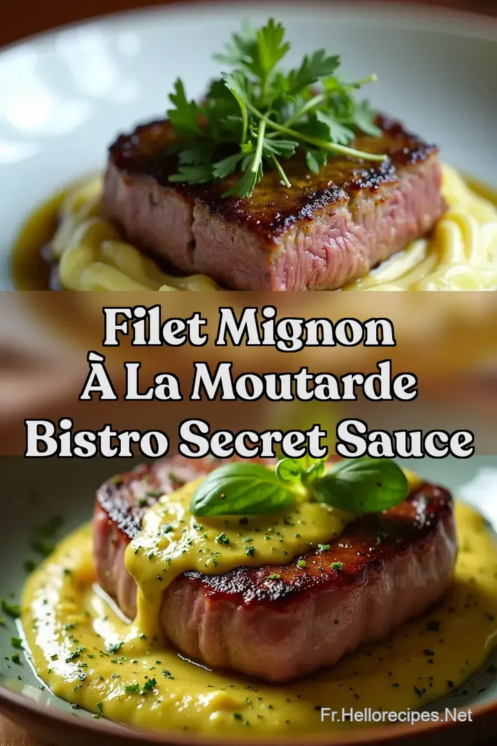 Filet Mignon &agrave; la Moutarde Bistro secret sauce
