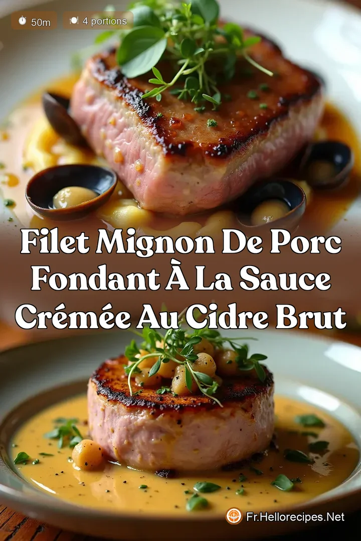 Filet Mignon de Porc Fondant à la Sauce Crémée au Cidre Brut
