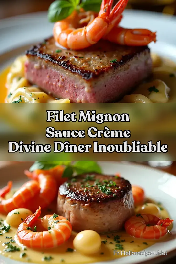 Filet Mignon Sauce Cr&egrave;me Divine D&icirc;ner Inoubliable