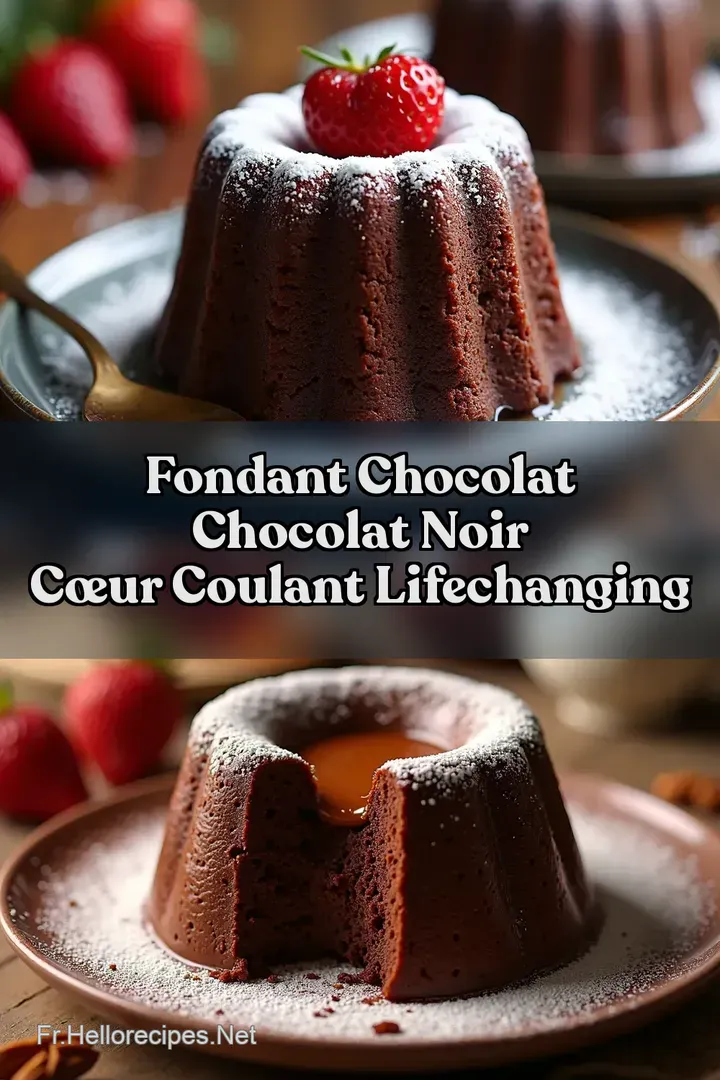 Fondant Chocolat Chocolat Noir C&oelig;ur Coulant LifeChanging