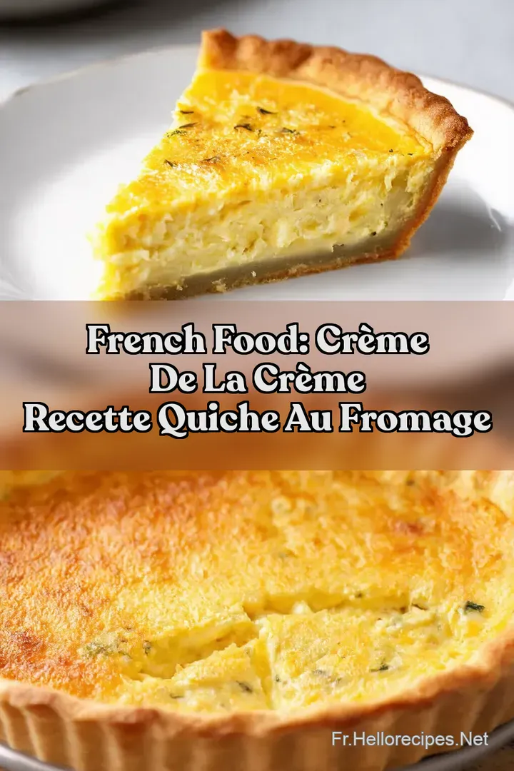 French Food: Crème de la Crème Recette Quiche au Fromage : ÉPINGLER POUR PLUS TARD French Food: Crème de la Crème Recette Quiche au Fromage