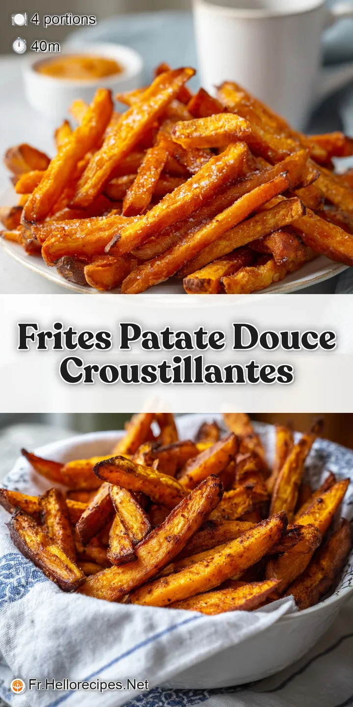 Close-up of crispy, crinkle-cut sweet potato fries, showcasing their rough texture and warm, inviting color; flecks of sal...