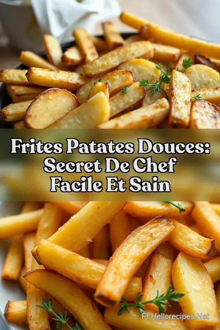 Frites Patates Douces: Secret de Chef Facile et Sain : ÉPINGLER POUR PLUS TARD Frites Patates Douces: Secret de Chef Facile et Sain