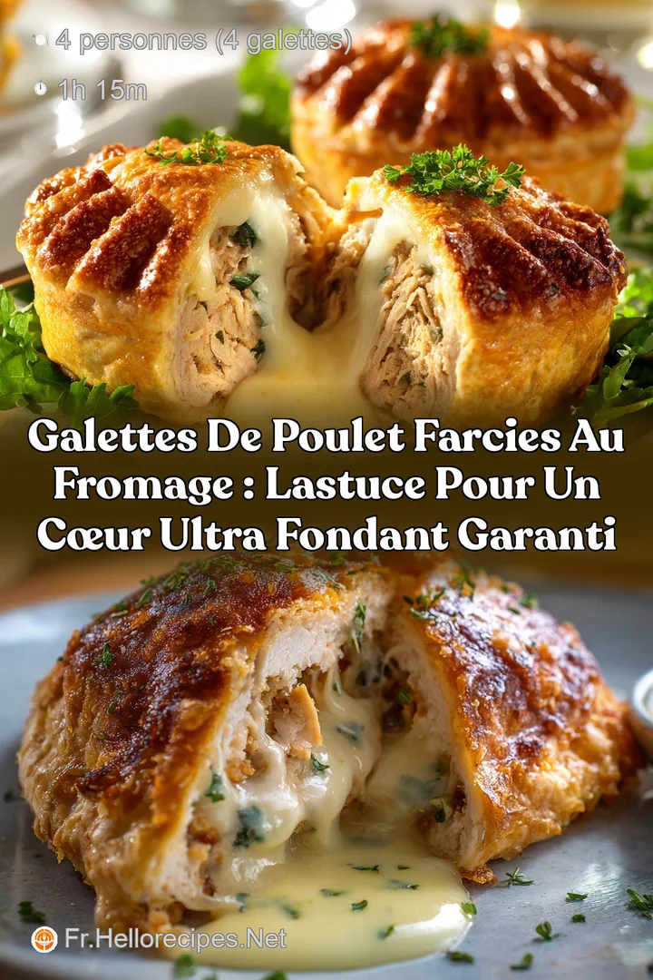 Galettes de poulet farcies au fromage : lastuce pour un c&oelig;ur ultra fondant garanti