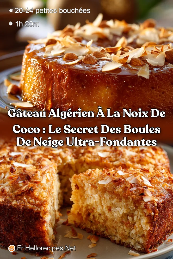 G&acirc;teau alg&eacute;rien &agrave; la noix de coco : Le secret des Boules de Neige ultra-fondantes